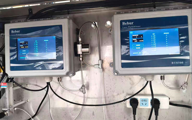 BT8200 particle counter used for cleanliness verification of liquid cooling products at a thermal solution provider's facility