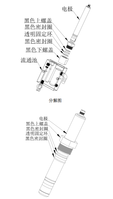 BT6308-CL电极法余氯分析仪传感器安装方法